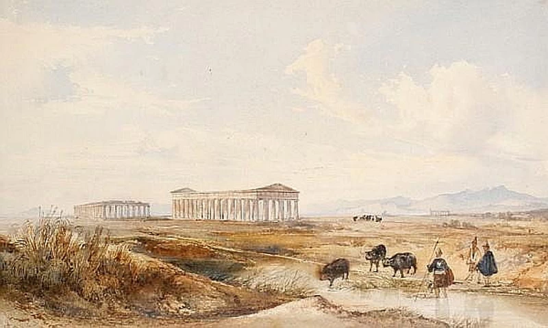 Vista del tempio di Paestum